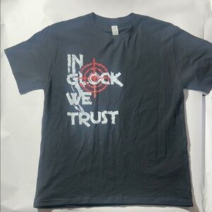 ‘In Glock We Trust’ Black Graphic T-Shirt